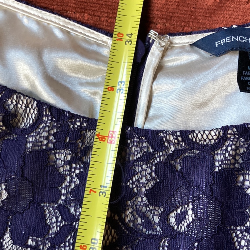 French Connection Navy Blue Lace Dress - Picture 14 of 15